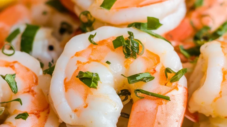 Lemon Garlic Butter Shrimp with Shirataki Noodles - Featured