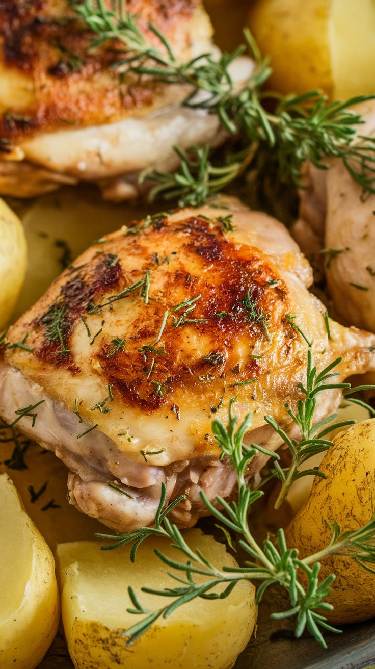 Lemon Herb Chicken Thighs with Potatoes
