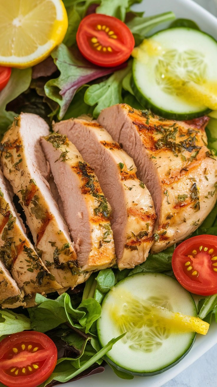 Lemon Herb Grilled Chicken Salad