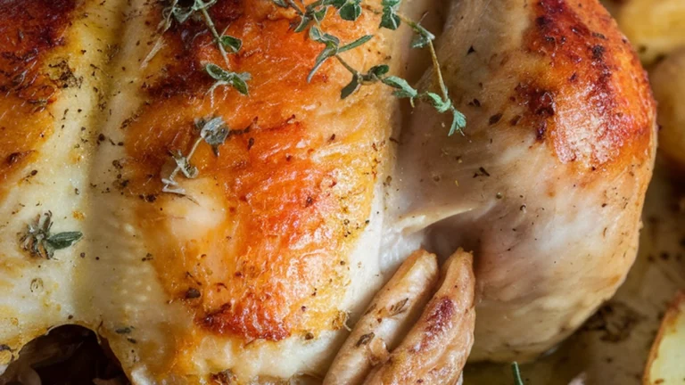 Lemon Herb Roasted Chicken with Root Vegetables - Featured