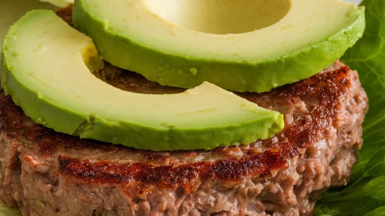 Lettuce Wrap Beef Burgers with Avocado - Featured