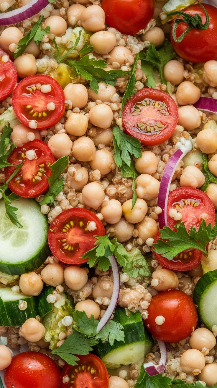 Mediterranean Chickpea and Quinoa Salad
