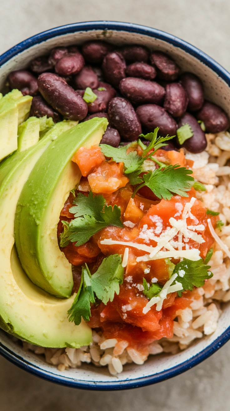 Mexican-Style Black Bean Rice Bowls