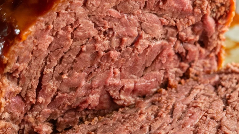 Old-Fashioned Glazed Beef Meatloaf - Featured