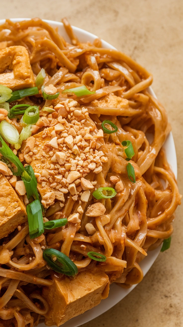 Pad Thai with Tofu and Rice Noodles