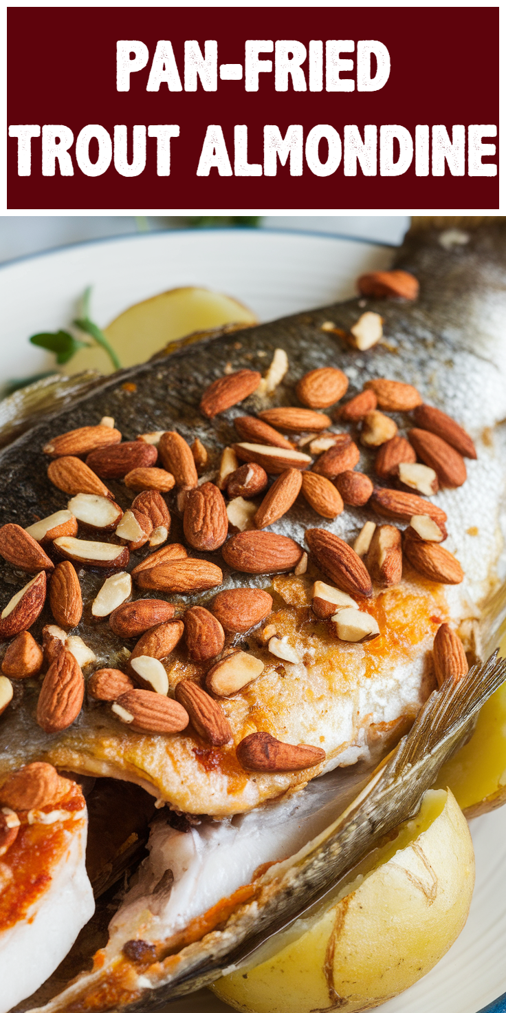 Pinterest Pin for Pan-Fried Trout Almondine