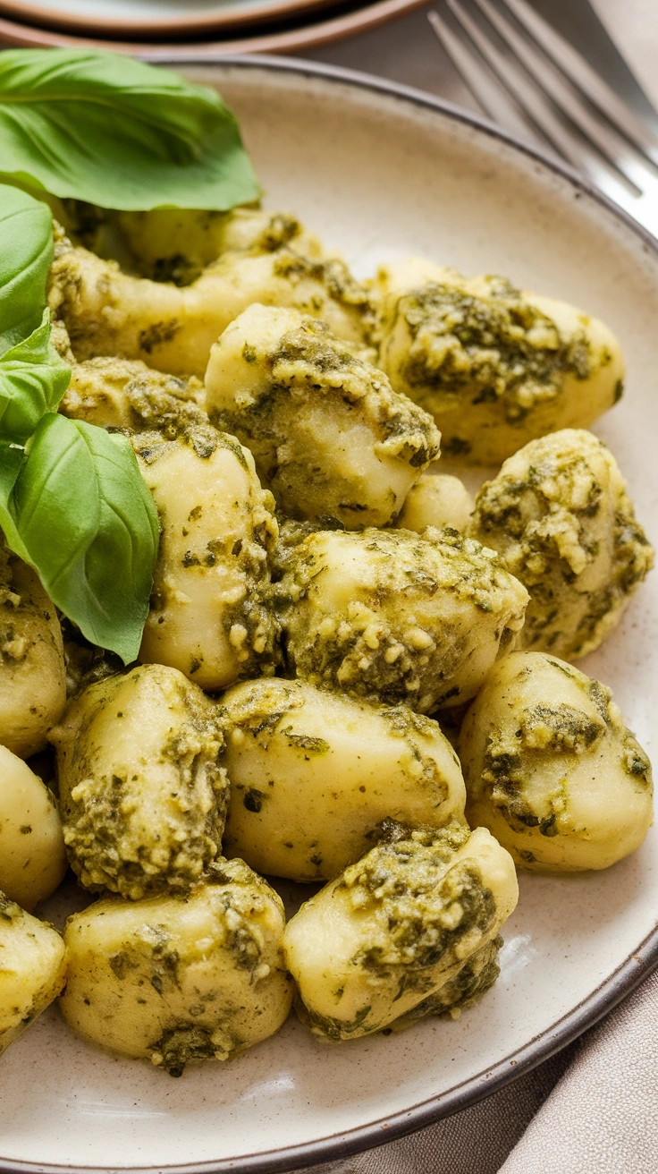 Potato Gnocchi with Basil Pesto