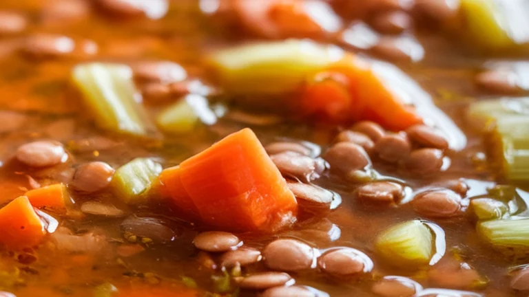 Rustic Lentil and Vegetable Soup - Featured