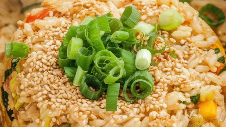 Sesame Ginger Tofu Fried Rice - Featured