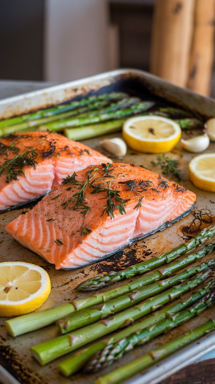 Sheet Pan Lemon Herb Salmon and Asparagus
