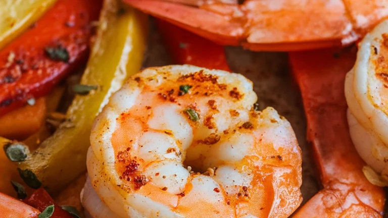 Sheet Pan Shrimp Fajitas - Featured