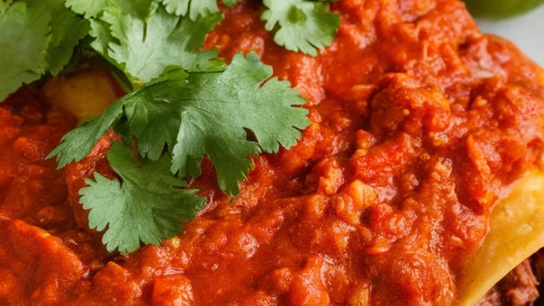 Shredded Beef Enchiladas with Red Sauce - Featured