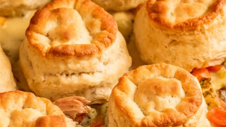 Skillet Chicken Pot Pie with Biscuits - Featured