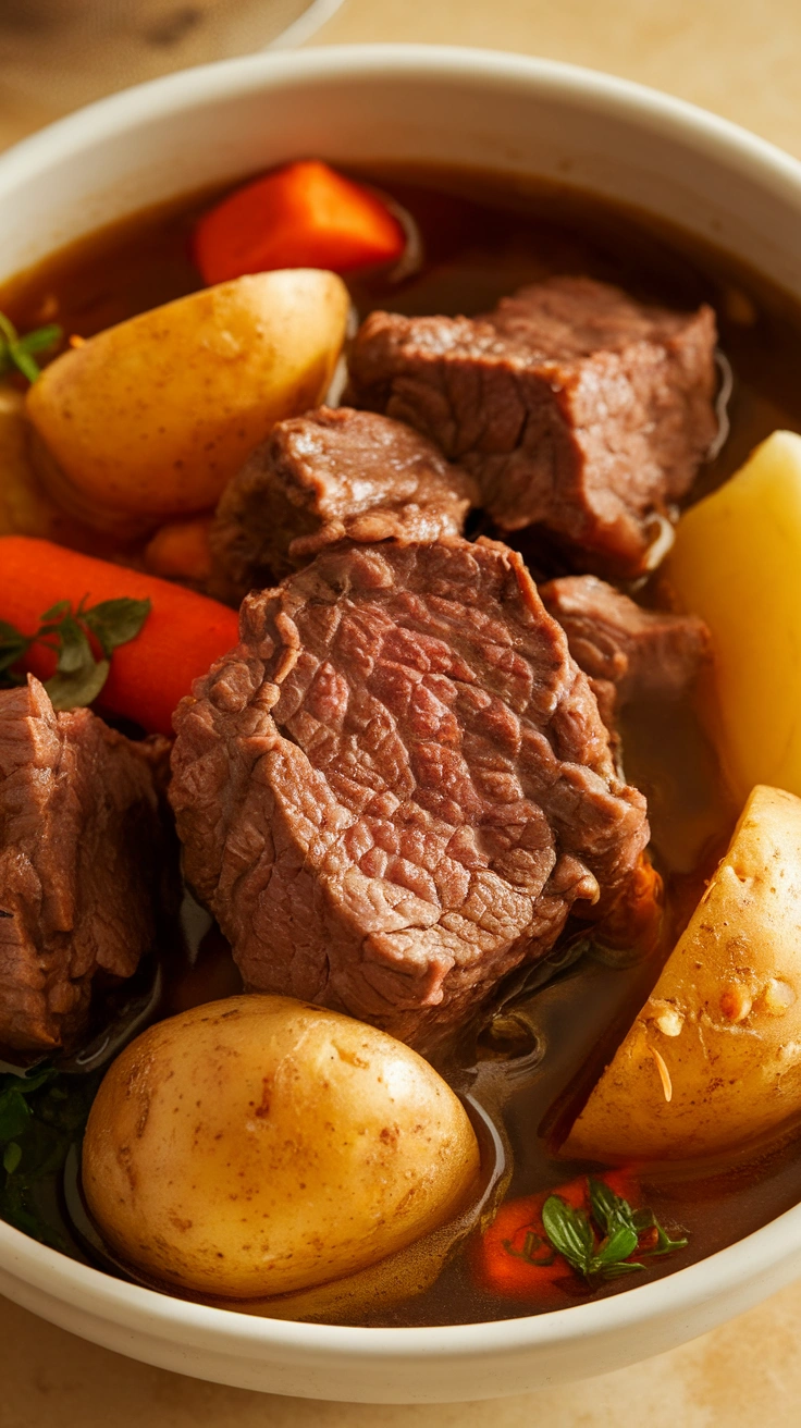 Slow-Cooked Beef and Potato Stew