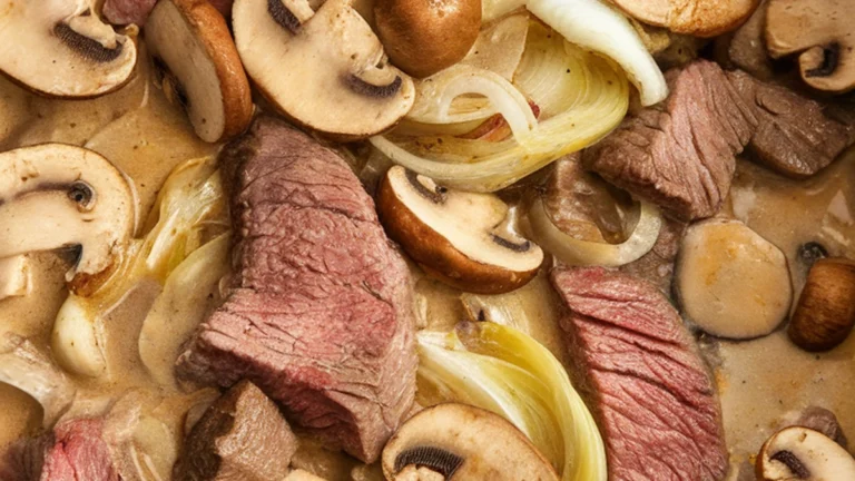 Slow Cooker Beef Stroganoff - Featured