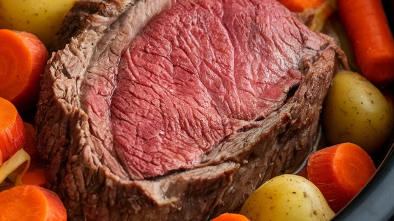 Slow Cooker Classic Pot Roast with Root Vegetables - Featured