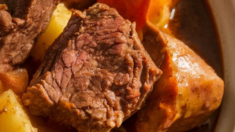 Slow-Simmered Beef and Potato Stew - Featured