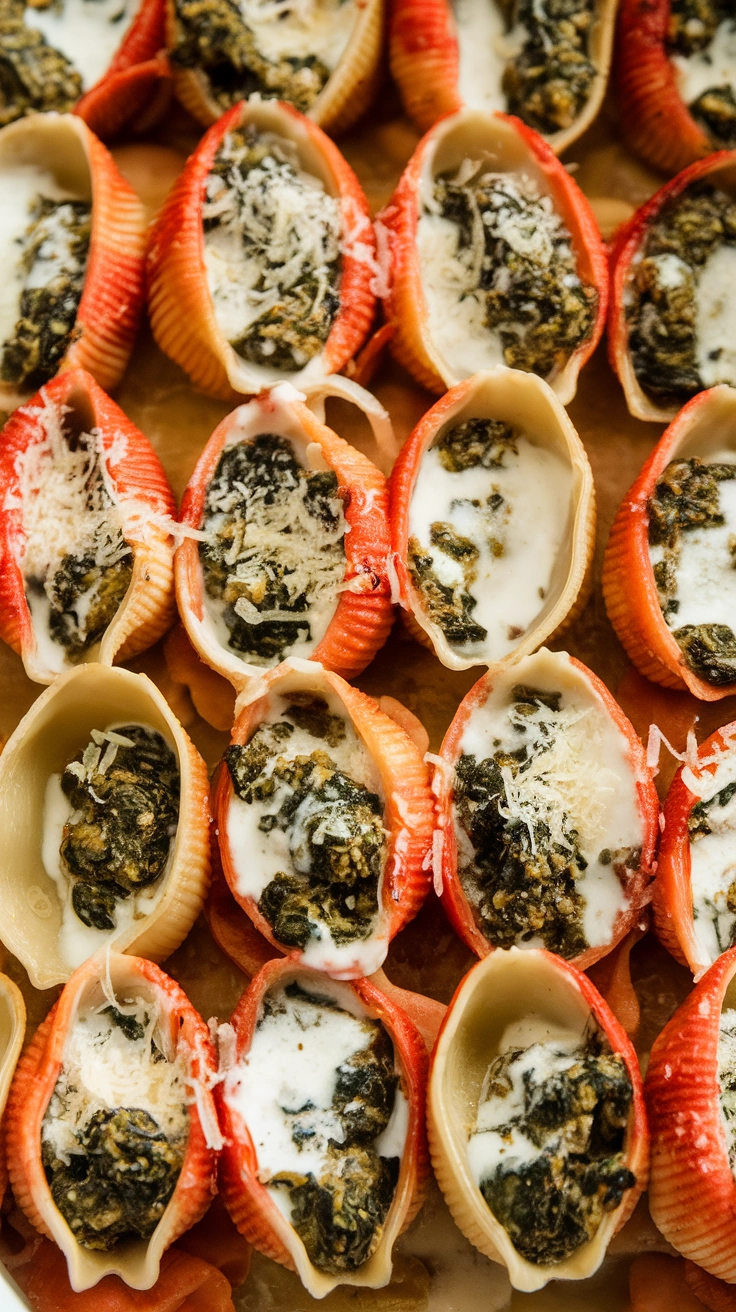 Spinach and Ricotta Stuffed Shells