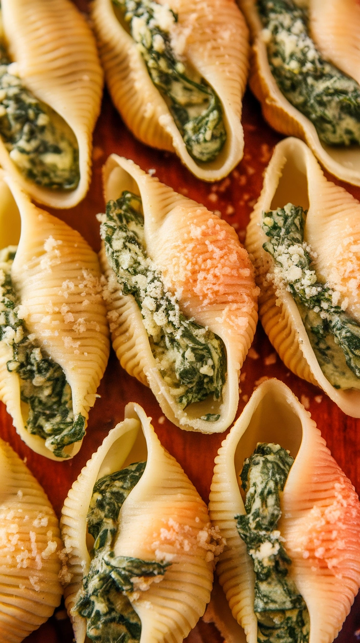 Spinach and Ricotta Stuffed Shells