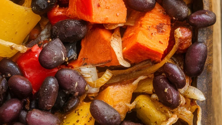 Sweet Potato and Black Bean Hash - Featured