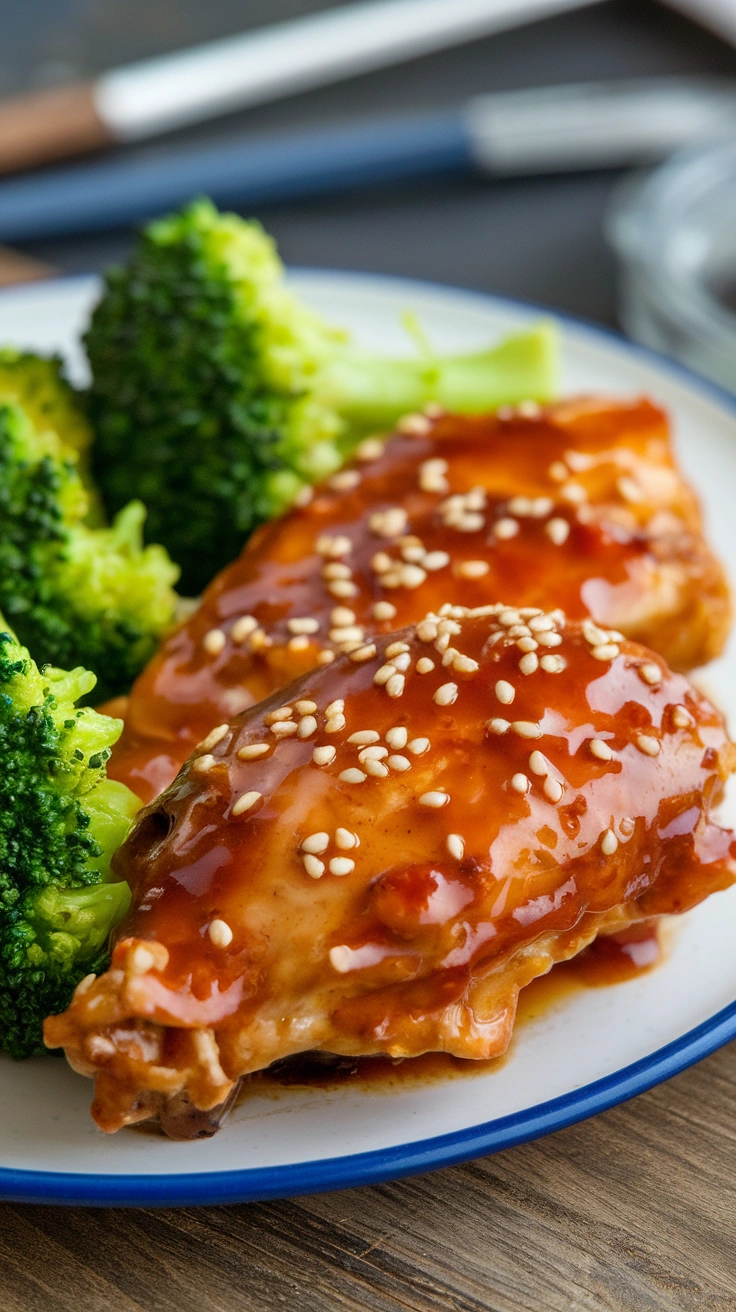 Teriyaki Chicken with Steamed Broccoli