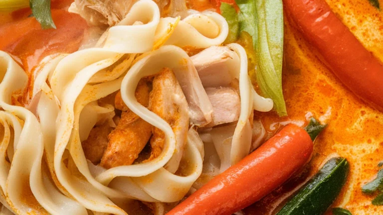 Thai Red Curry Noodle Soup - Featured