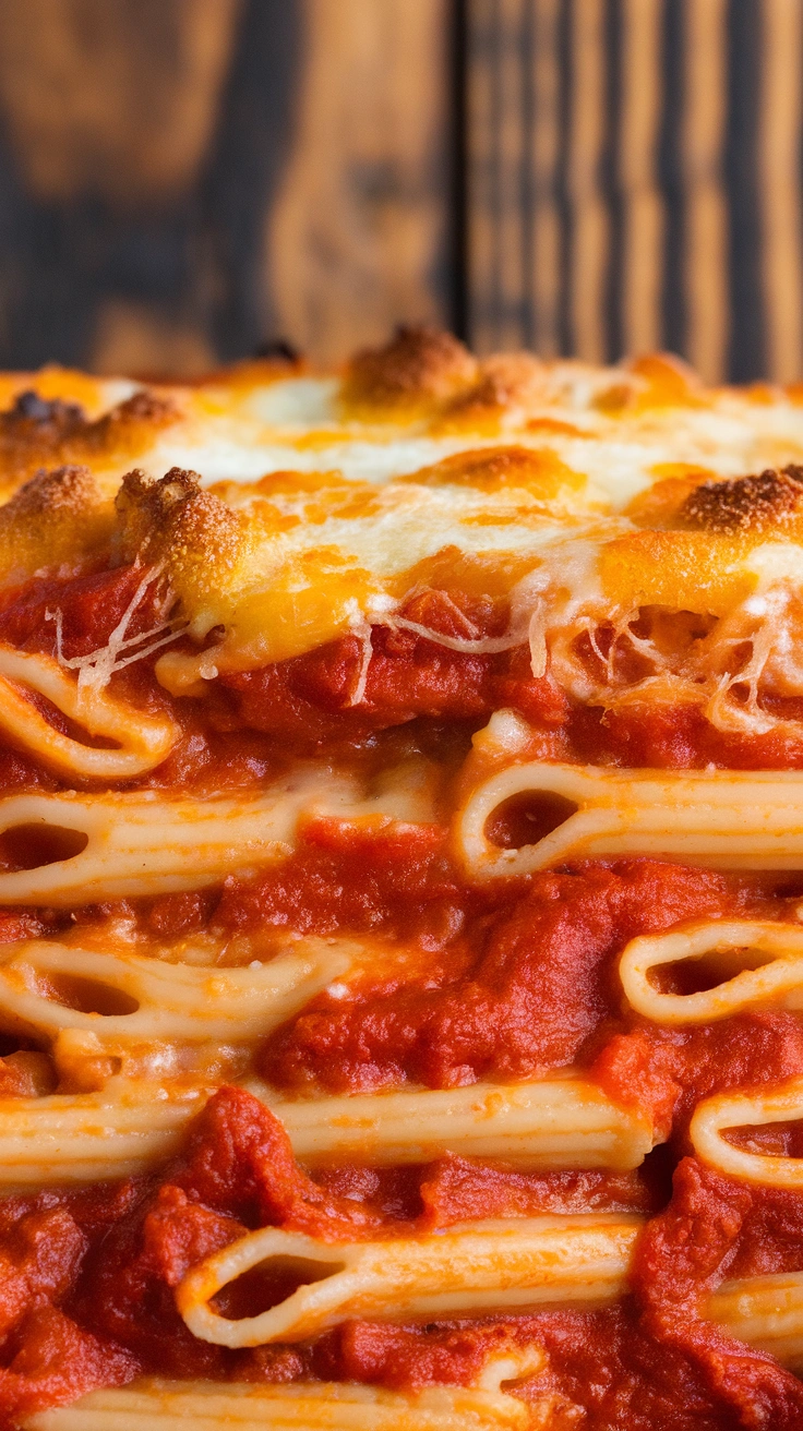 Three Cheese Baked Ziti