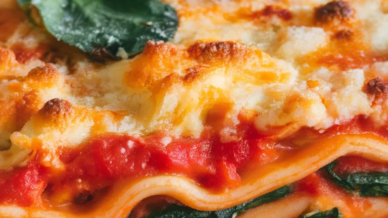 Tomato and Spinach Pasta Bake - Featured