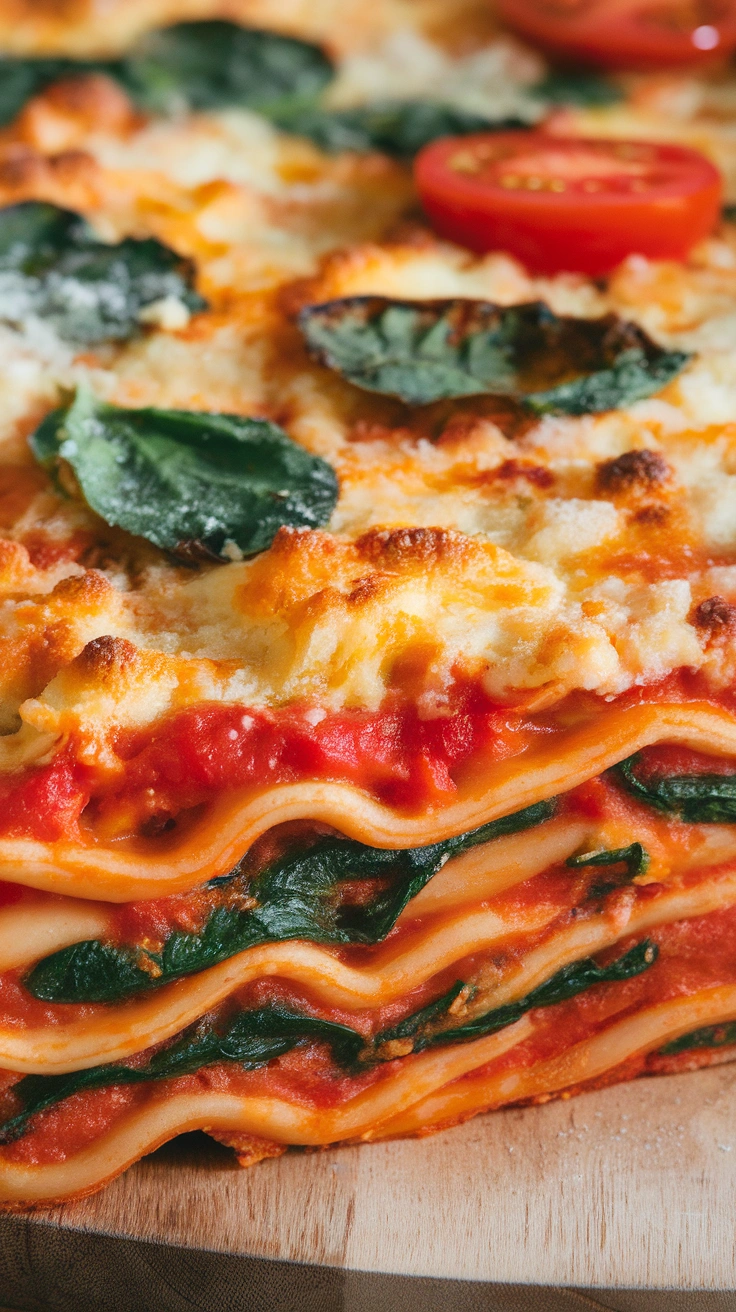Tomato and Spinach Pasta Bake