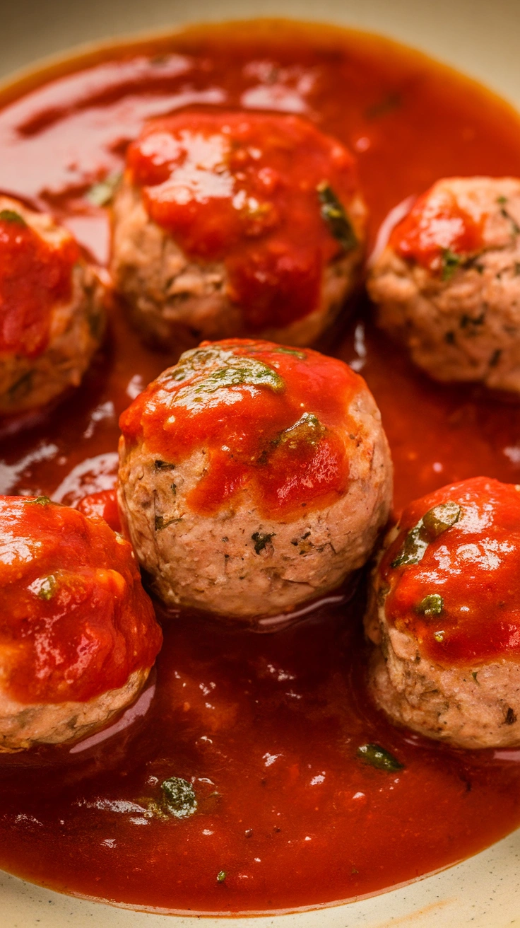 Turkey Meatballs in Marinara Sauce