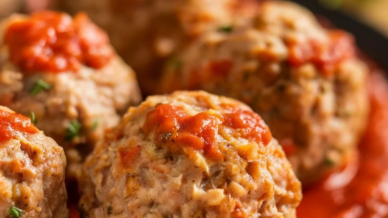 Turkey Meatballs with Marinara - Featured