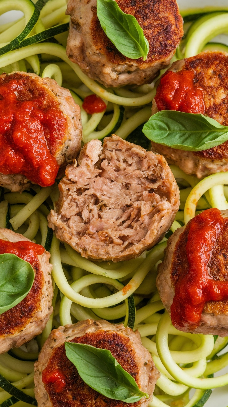 Turkey Meatballs with Zucchini Noodles