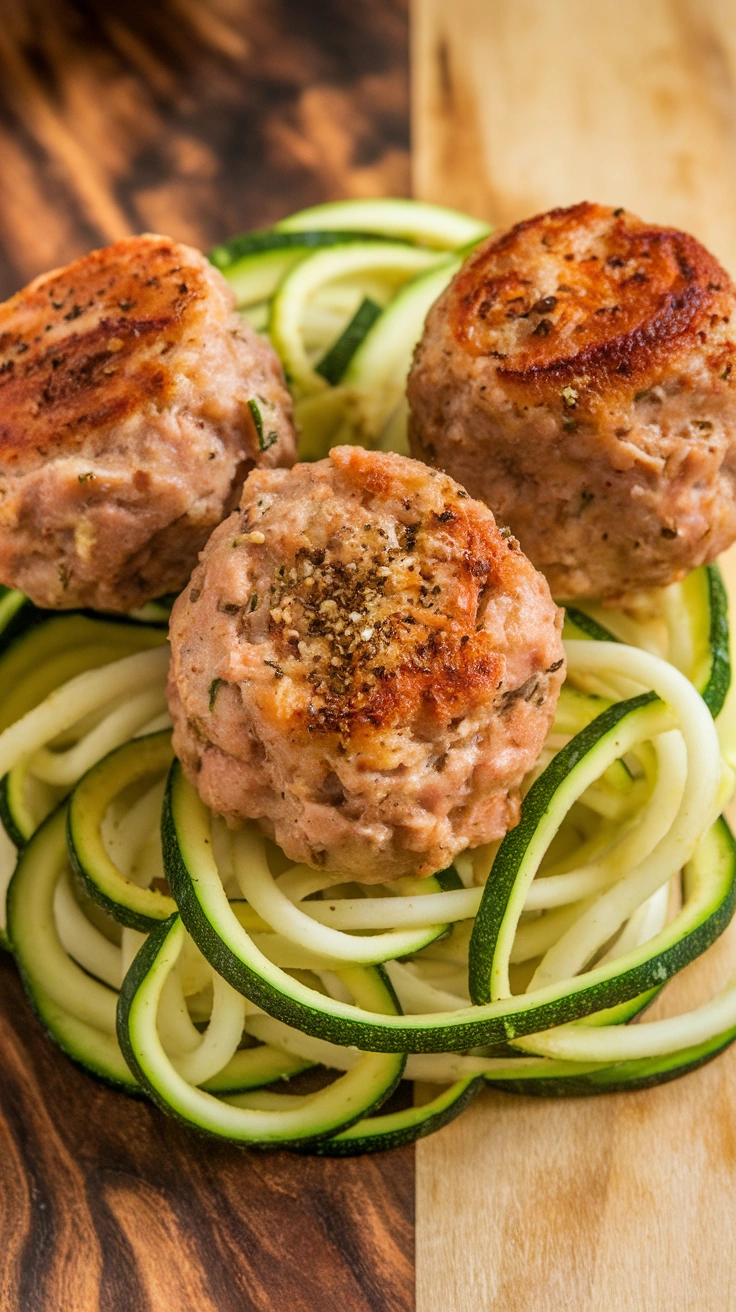 Turkey Meatballs with Zucchini Noodles