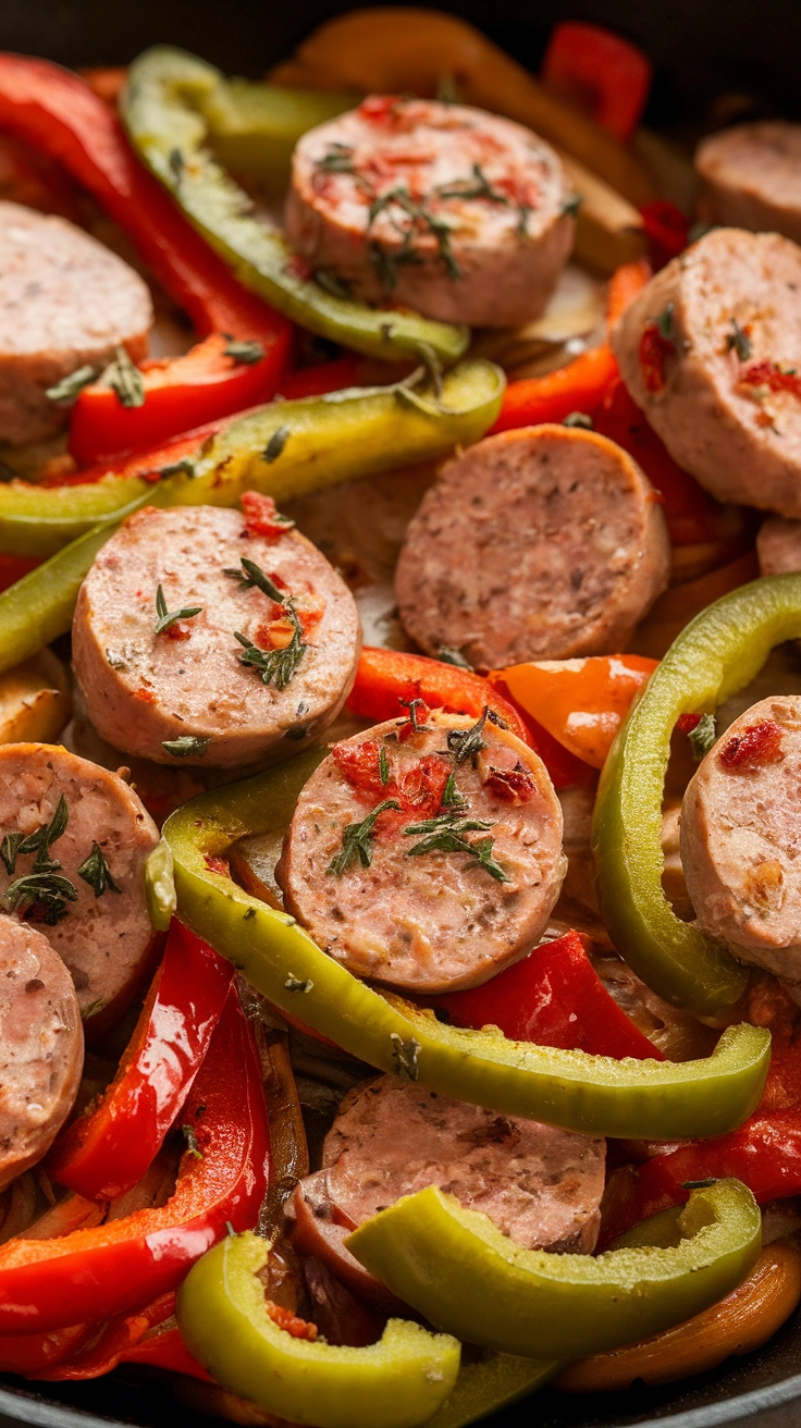 Turkey Sausage and Bell Pepper Skillet