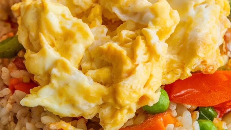 Vegetable Fried Rice with Scrambled Eggs - Featured