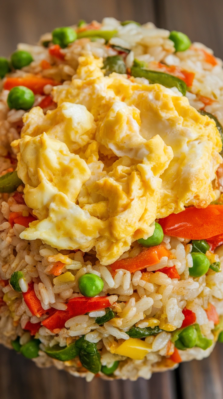 Vegetable Fried Rice with Scrambled Eggs