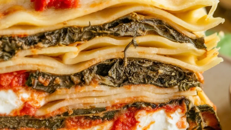 Vegetarian Spinach and Ricotta Lasagna - Featured