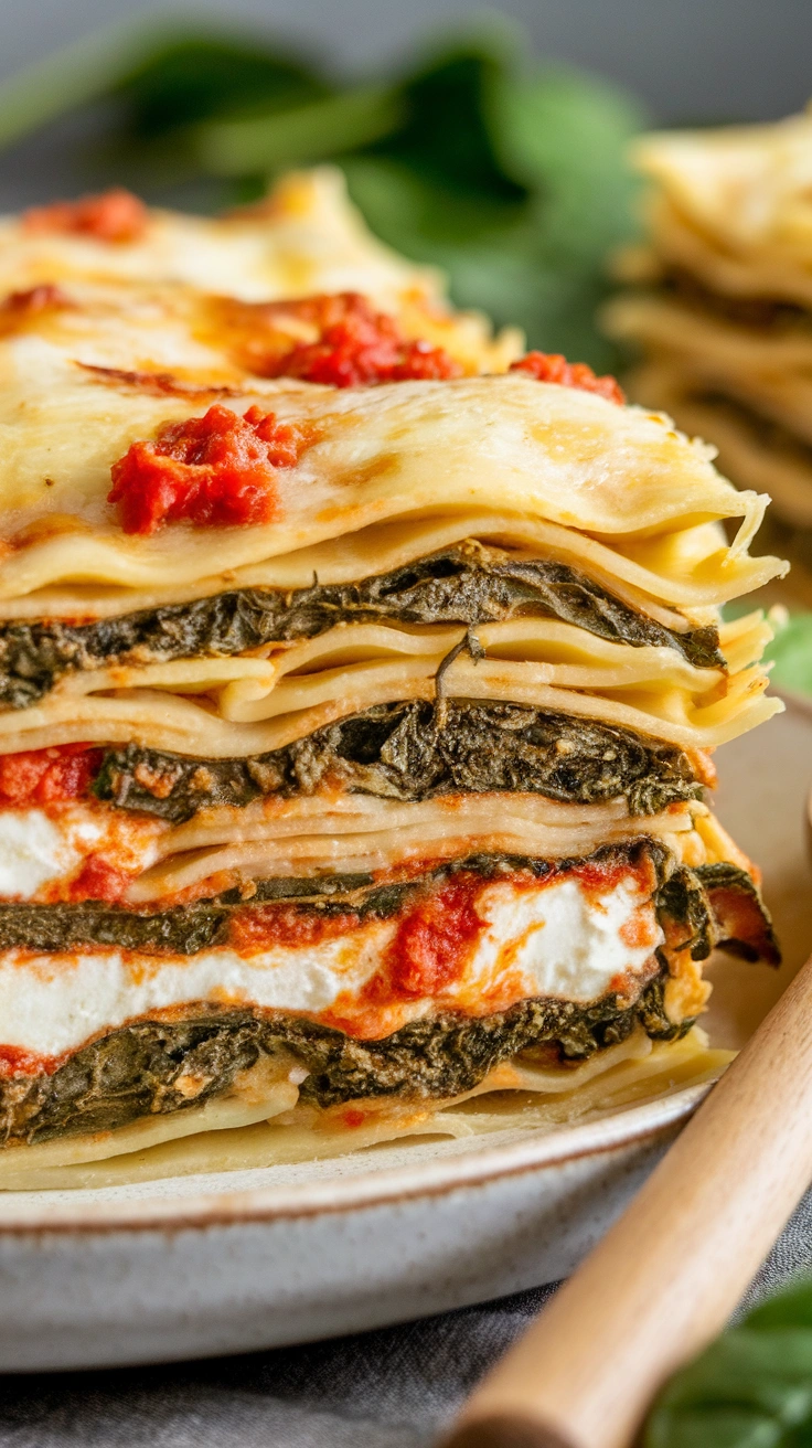 Vegetarian Spinach and Ricotta Lasagna