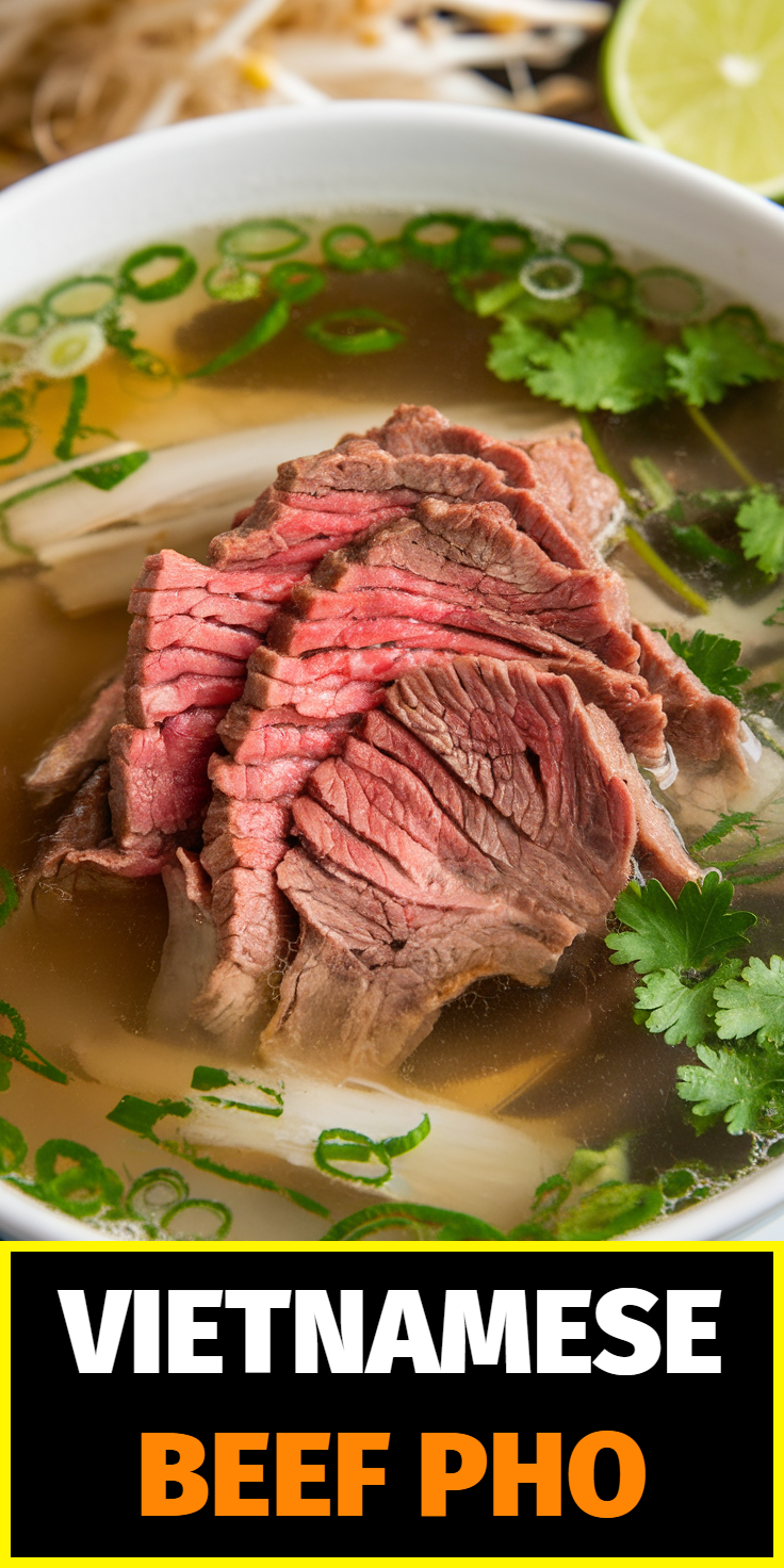 Pinterest Pin for Vietnamese Beef Pho