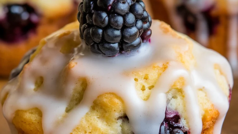 Almond Flour Blackberry Muffins - Featured