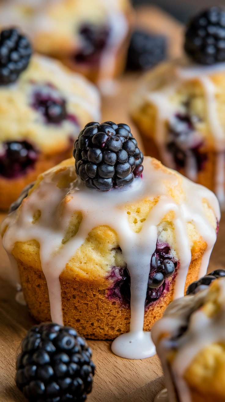 Almond Flour Blackberry Muffins