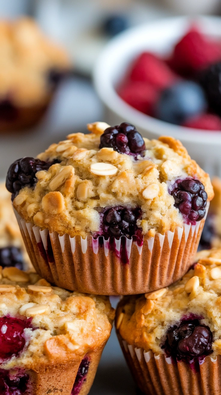 Almond Flour Oatmeal Muffins
