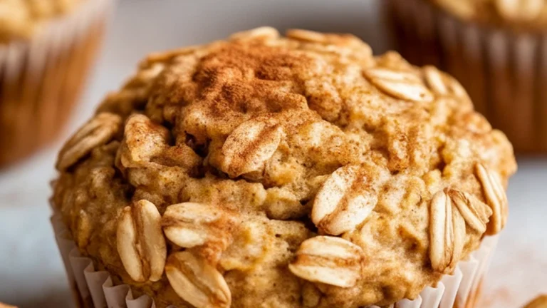 Applesauce Oatmeal Muffins Recipe - Featured