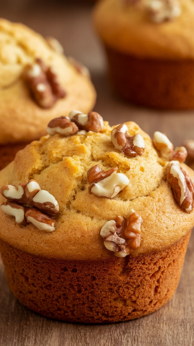 Bakery Style Banana Walnut Muffins