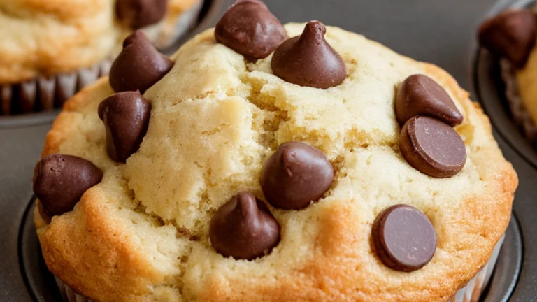 Bakery Style Chocolate Chip Muffins - Featured