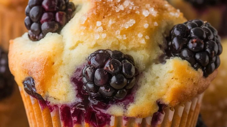 Bakery Style Gluten Free Blackberry Muffins - Featured