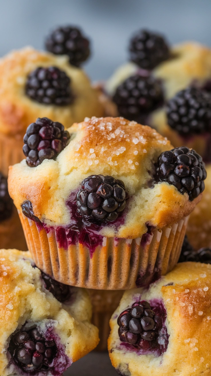 Bakery Style Gluten Free Blackberry Muffins
