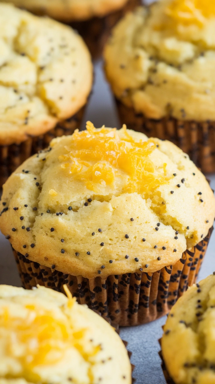 Bakery Style Lemon Poppy Seed Muffins