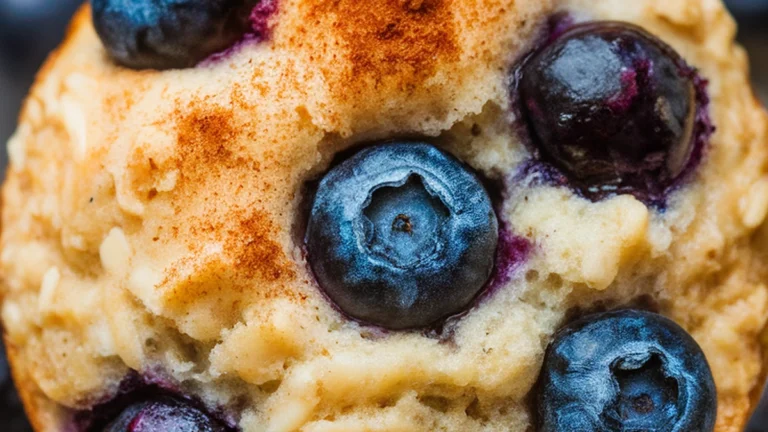 Banana Blueberry Oatmeal Muffins - Featured