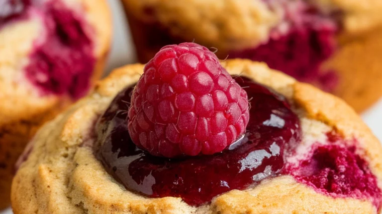 Banana Raspberry Muffins - Featured